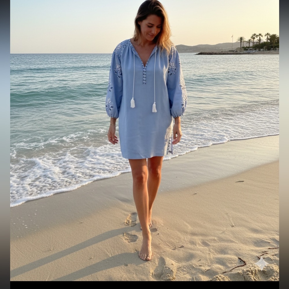 Style Mafia Sky Blue Floral Dress - Picture 16 of 16